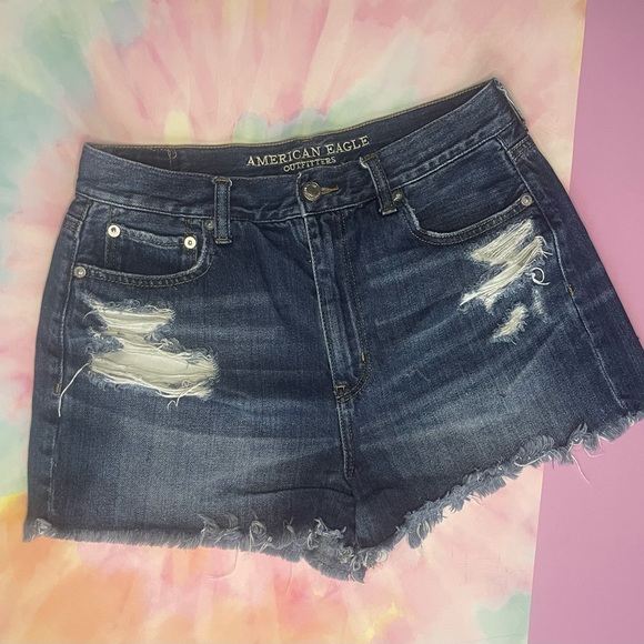 American Eagle Outfitters Pants - American Eagle Outfitters Dark Blue Jean Shorts